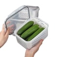 thumbnail image 3 of Fruit Storage Containers for Fridge (with Drain Basket), Leak-Proof Food Containers, BPA-Free, Keep Fruits, Vegetables, Berries, and Meats Fresh for a Long Time, Dishwasher and Microwave Safe, 1 Pcs, 3 of 8