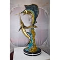 thumbnail image 6 of Nifao Set Of Intertwined Sailfish and Marlin Colored Bronze Statue – Home Decor Sculpture, 27"L x 20"W x 47"H, 6 of 11