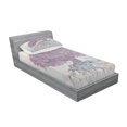 thumbnail image 3 of Tree of Life Bedding Set with Sheet & Covers, Watercolors Style Print of Old Plant with Bokeh Design Majestic Roots Nature, Printed Bedroom Decor 2 Shams, 4 Sizes, Grey Purple, by Ambesonne, 3 of 3