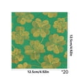 thumbnail image 3 of Easter Party Napkins with Four-Leaf Clover Design for Holiday Dining and Decorative Table Settings, 3 of 6