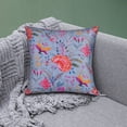thumbnail image 2 of Throw Pillow Covers Pack of 4 for Living Room Table, Floral Printed Cushion Case, 20x20 inches - Light Bue- Home Decor, 2 of 9