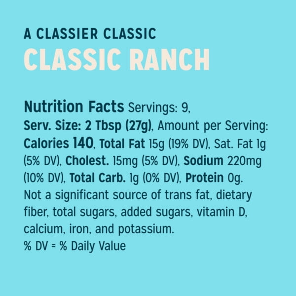 Sir Kensington's Classic Ranch Salad Dressings, 9 Fl Oz