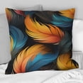 thumbnail image 4 of Designart "Avian Grace In Orange And Teal I" Animal Print Printed Throw Pillow, 4 of 5