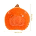 thumbnail image 4 of 4 Pcs Autumn Oven-Safe Pumpkin Ceramic Ramekins Seasoning Bowl Flatware Snack Soup Plate Dessert, 4 of 6