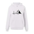 thumbnail image 4 of WILLBEST Sudadera con Capucha para Mujer, Estilo Otoño-Invierno, Holgada, Tallas Grandes, con Estampado de Letras y Cordón Ajustable Grande, 4 of 6