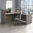 thumbnail image 2 of Pemberly Row 42" Engineered Wood Adjustable Desk L/R Return in Hudson Elm/Brown, 2 of 7