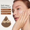 thumbnail image 2 of 10-Pack Triangular Loose Powder Puffs with Bows — Soft Facial Makeup Sponges (Suitable for Loose Powder),Brown, 2 of 10