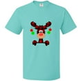 thumbnail image 3 of Inktastic Cute Flannel Reindeer with Christmas Bulbs and Snowflakes T-Shirt, 3 of 5