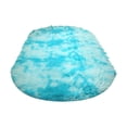 thumbnail image 5 of Tie Dye Oval Plush Area Rug, Long Bedroom Bedside Cloakroom Decorative Mat, Soft Non Slip Floor Carpet (Blue ,40*60CM), 5 of 5