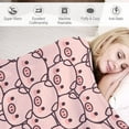 thumbnail image 4 of Pig Blanket Gifts, 40"x50" Flannel Fleece Throw Blanket Soft for Girls Boys Adults, Lightweight, Comfortable, Warm Cute Pig Themed Blanket for Bed Couch, 4 of 6