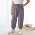 thumbnail image 2 of HVOBTTY Summer Toddler Kid's Straight Leg Long TrousersMid High Waist Solid Color Relaxed Cuffed Air Protection Casual Wear Pants, 2 of 5