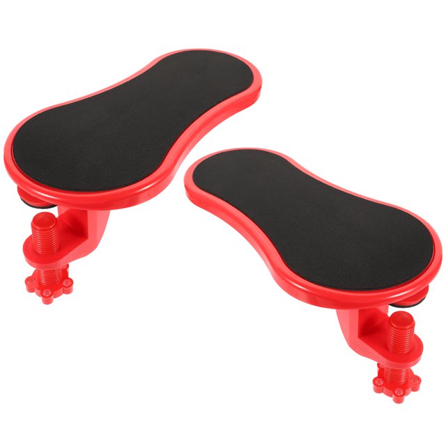 ADDHAT 2Ud Extensor Para Escritorio Con Apoyo Ergonómico De Codo Y Superficie Antideslizante Roja