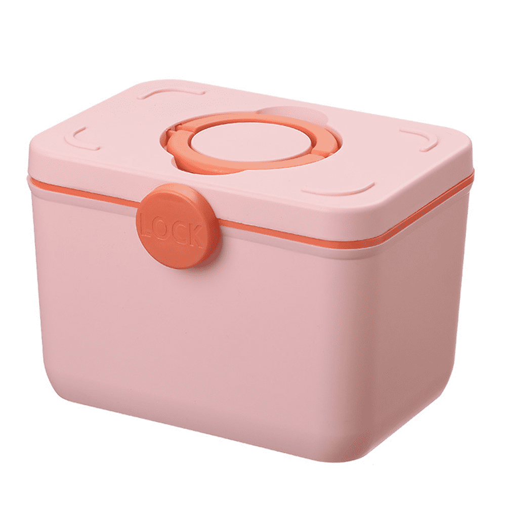 First aid kit, TwoLayer Portable Handicraft Cosmetic Storage Box, with