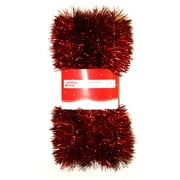 Holiday Time 15' Tinsel Garland, Red