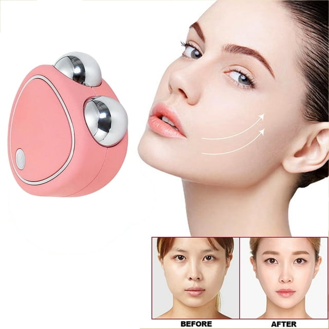 EMS Massager Lifting Firming RF Micro-current Facial Toning Device Mini Beauty Instrument Skin Care Machine (White)