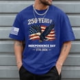 thumbnail image 2 of UngA Men's 4th of July T-Shirt Vintage 250 Anniversary USA Shirt 1776 USA Flag Shirts Tops Patriotic Short Sleeve Men's T-Shirt (Blue,XL), 2 of 5