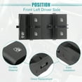 thumbnail image 6 of Unique Bargains Front Left Driver Side Master Power Window Switch for Buick Verano 2012-2014 20838852 DWS1573 Black, 6 of 7