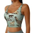 thumbnail image 2 of Pofeuu Vintage Farm Animals Print Sports Bra for Women Sexy Vest Yoga Running Gym Fitness Crop Bras Tops-Large, 2 of 8