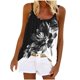 thumbnail image 2 of Puntoco Camisolas ajustadas para mujer, blusas casuales sin mangas con cuello redondo y estampado a la moda para mujer, 2 of 5
