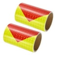thumbnail image 1 of Unique Bargains Ruban Réfléchissant, 2 Rouleaux 6 Pieds x 10 Pieds Ruban de Sécurité Étanche, Jaune Fluorescent Rouge, 1 of 6