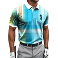 thumbnail image 2 of Zysthvn Mens Tops Short Sleeve Golf Casual Summer Polo Mens T Shirts Turn Down Collar Printed Shirts, 2 of 5