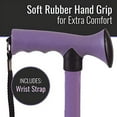 thumbnail image 3 of HealthSmart Folding Walking Stick Soft Comfort Grip Collapsible Walking Stick Adjustable Folding Walking Cane Lavender, 3 of 7