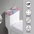 thumbnail image 3 of ZIATUBLE Peach Blossom Toilet Tank Cover Lid Hummingbird Toilet Tank Covers with Elastic Edges Toilet Mat Protective Cover Pack of 2 Reusable Toilet Tank Covers for Bathroom Home Decor, 3 of 5