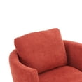 thumbnail image 4 of Swivel Barrel Chair, 360 Degree Swivel Chenille Round Accent Sofa, 31.9" W Comfy Club Chair, Modern Swivel Cozy Leisure Arm Chair for Bedroom Living Room Lounge Hotel, Red, 4 of 7