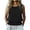 Black, variant on Women's Bubble Hem Tank Top, Textured Sleeveless Blouse with Smocked Waist, Casual Crew Neck Summer Cami for Ladies Black M(M)