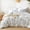 02 - White, variant on Lavender Comforter Set Queen - Queen Size Comforter Set, 3 Pieces Cute Floral Bedding Sets for All Seasons,1 Soft Reversible Botanical Flowers Comforter and 2 Pillow Shams