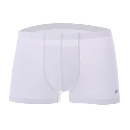 

Liveday Men Solid Color Panties Ultrathin Translucent Breathable Seamless Underpants New