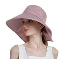 thumbnail image 2 of Women Sun Hat Wide Brim Protection Beach Hat How Irregular Wear Ponytail Summer Hats, 2 of 4