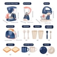 thumbnail image 7 of Realistic Kitchen Appliances Play Set - Coffee Maker, Blender, Mixer & Toaster with Lights & Sounds, Ages 4-8(Blue）, 7 of 7