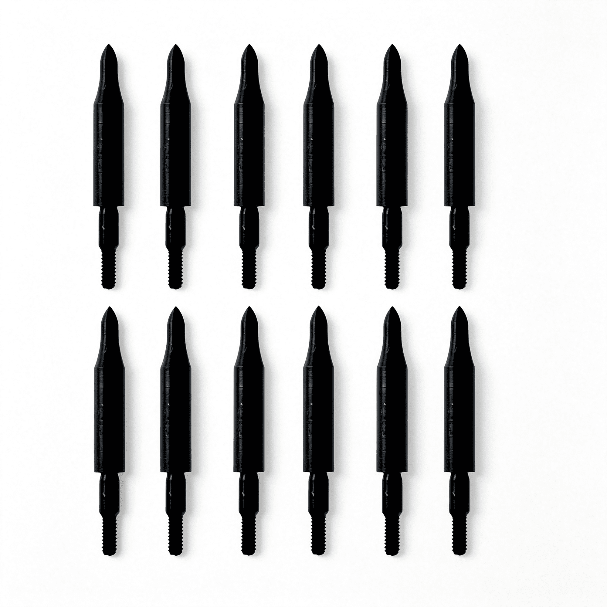 BESTSKY 12Pc Archery Arrow Tips 75/100/125/150/200 Grain Field Points 5/16In Screw in Bullet Points Arrowheads Broadheads for Crossbow Recurve Compound Bow Hunting Bow Arrow Target Shooting Practice