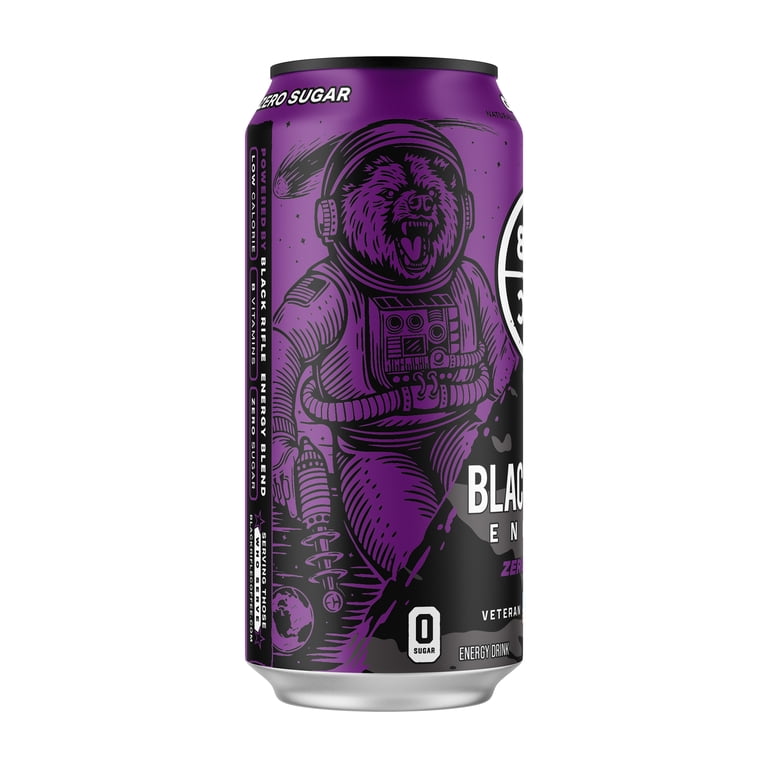 Black Rifle Energy GRAPEX Zero Sugar Energy Drink, 200mg Caffeine