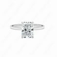 thumbnail image 5 of Cora Jewellery 2.50CT Radiant Moissanite Bridge Diamond Solitaire Engagement Ring For Women, 10K White Gold, 5 of 6