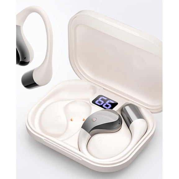 Vebreda Open Ear Sport Headphones, Wireless Bluetooth Earbuds with 5-Hour Battery, IPX5 Waterproof and Soft Silicone Fit for Workout and Running