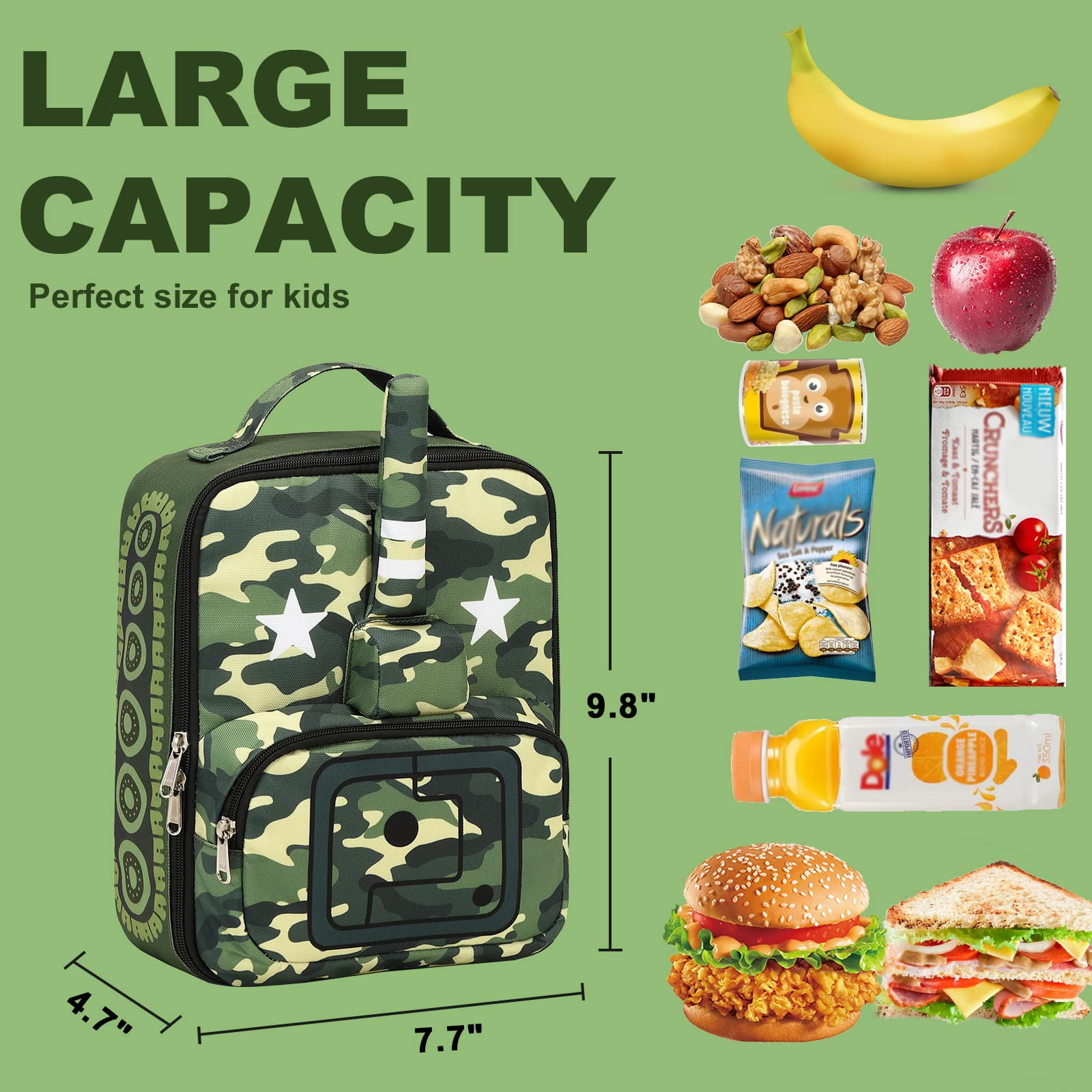  Bluboon Insulated Lunch Box for Kids Boys Girls School