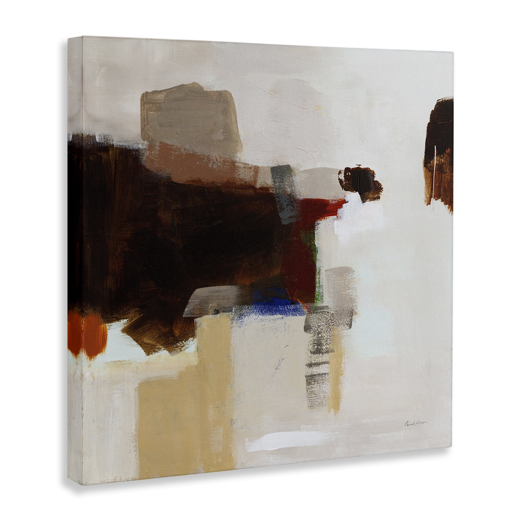 Stupell Industries American Rust Abstraction Abstract Painting Wrapped Canvas Art Print Wall Art, 24 x 24