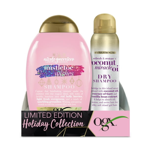 Ogx Mistletoe Wishes Shampoo & Coconut Miracle Oil Dry Shampoo Holiday