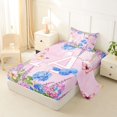 thumbnail image 2 of Manfei Lovely Letter A Twin Sheets,Sweet Flower Bedding,Multicolored,3-Piece, 2 of 6