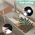 thumbnail image 6 of Kitchen Sink Splash Guard Faucet Mat 24" X 5.5" Boho Absorbent Fast Drying Mat Faucet Draining Mat Sink Splash Guard Behind Faucet Drip Catcher for Kitchen Bathroom, 6 of 6