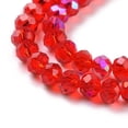 thumbnail image 4 of 10Strand Electroplate Glass Beads Strands Half Rainbow Plated Faceted Rondelle FireBrick 3x2mm Hole: 0.8mm 150~155pcs/strand 15~16 inch(38~40cm), 4 of 4