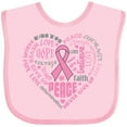 thumbnail image 3 of Inktastic Breast Cancer Awareness Heart Words Boys or Girls Baby Bib, 3 of 4
