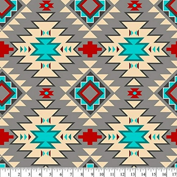 Southwest Argyle Cotton Fabric by The Yard, Precut 1 Yard Pieces