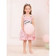 thumbnail image 4 of IWEMEK Girl Dresses Bow Knot Cow Pattern Pink Party Dress Fashion Chic Princess Cuteness Outfits Comfy Leisure Clothes, 4 of 10