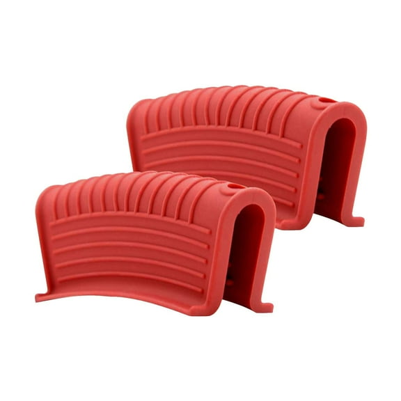 Meggemo Heat Resistant Pot Handle Covers Anti Slip Silicone for Kitchen Pans Pots Protect Hands from Burns Safe Accessory