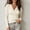 Beige, variant on Solid Long Sleeve Shirts For Women Pullover V-Neck Wrap Cotton Blend Ruched Stretch Casual Brown