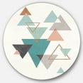 thumbnail image 1 of Designart 'Geometric hexagons Pattern V' Art mural géométrique en métal cercle, 1 of 3