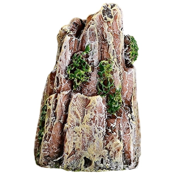Micropaisaje Mini Rocalla Resina Decoración de Acuario Montaña Miniatura Estilo B